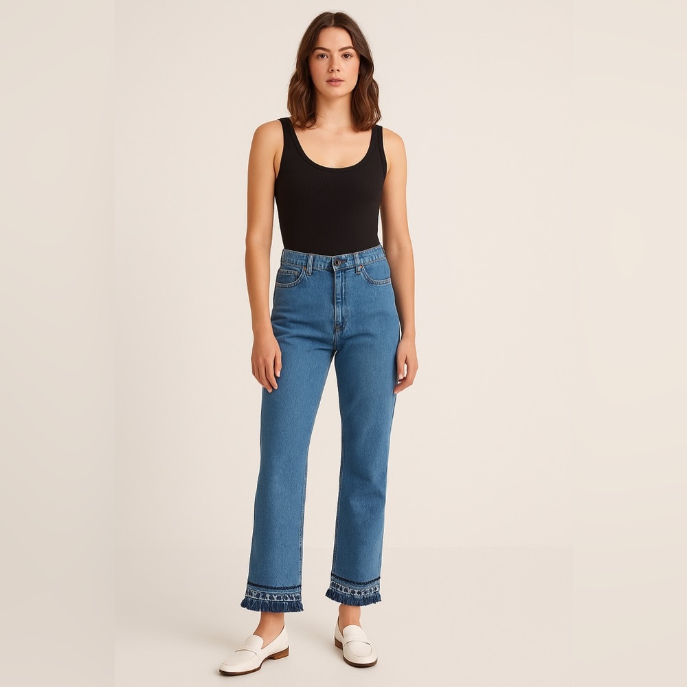 Buffalo David Bitton | Vintage Fringe Embroidered Jeans - 32
